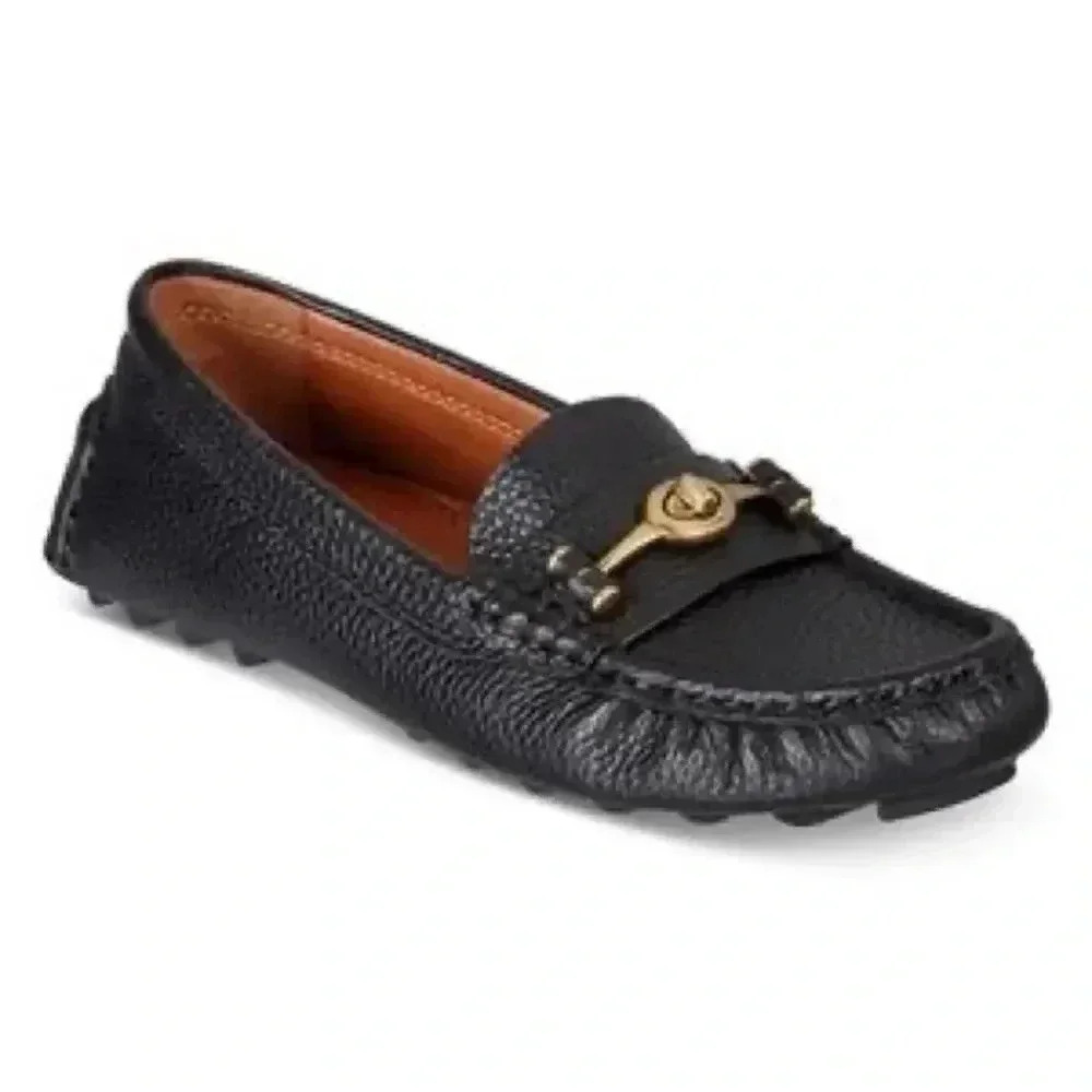 Coach Leather Arlene Turnlock Driver Moccasins